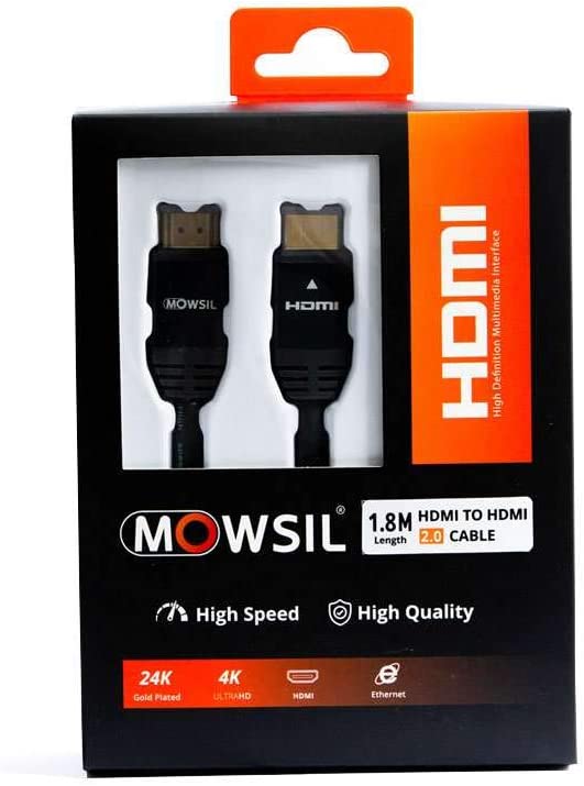 Mowsil HDMI 1.4v Cable Support 4K 1.8 Meter Mowsil HDMI 1.4v Cable Support 4K 1.8 Meter